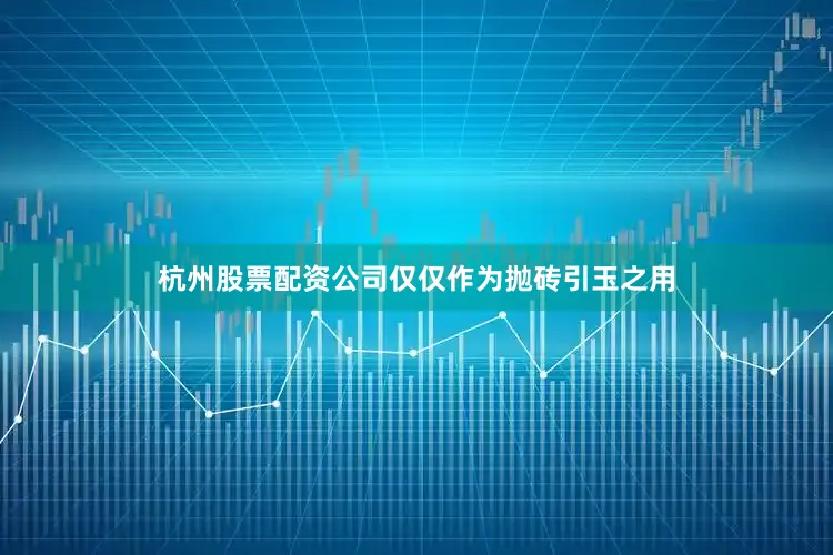 杭州股票配资公司仅仅作为抛砖引玉之用